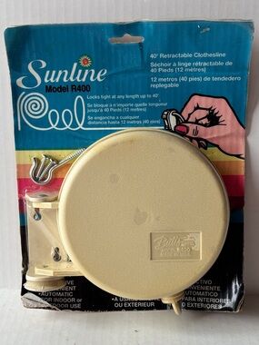 NIB 40’ Clothes Line Reel Sunshine model R400 rewind when finished camping